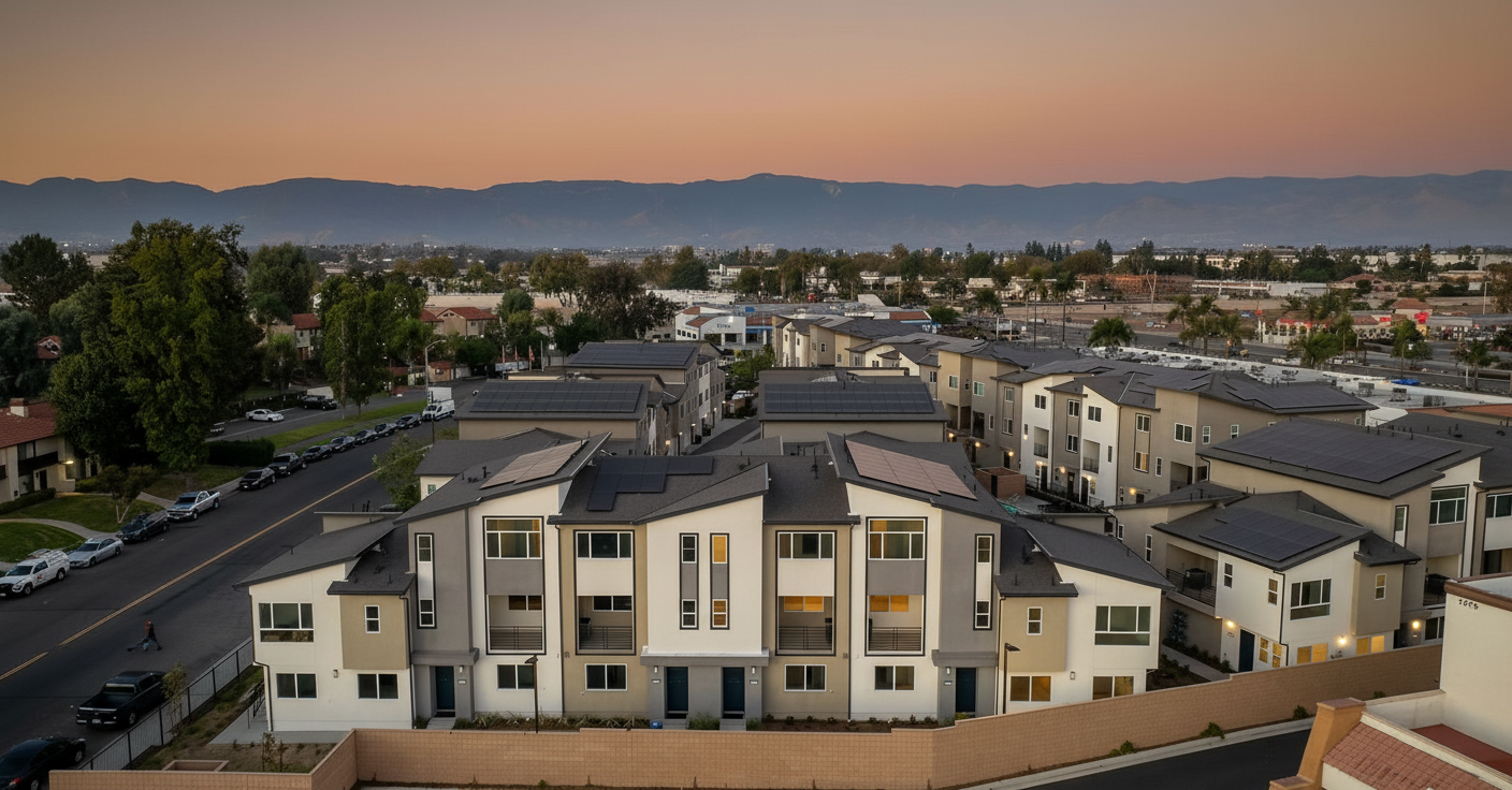Colton Townhomes new construction homes in Colton, California